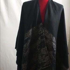 Accessory St New York Navy blue with silver metallic thread fringe OSFA